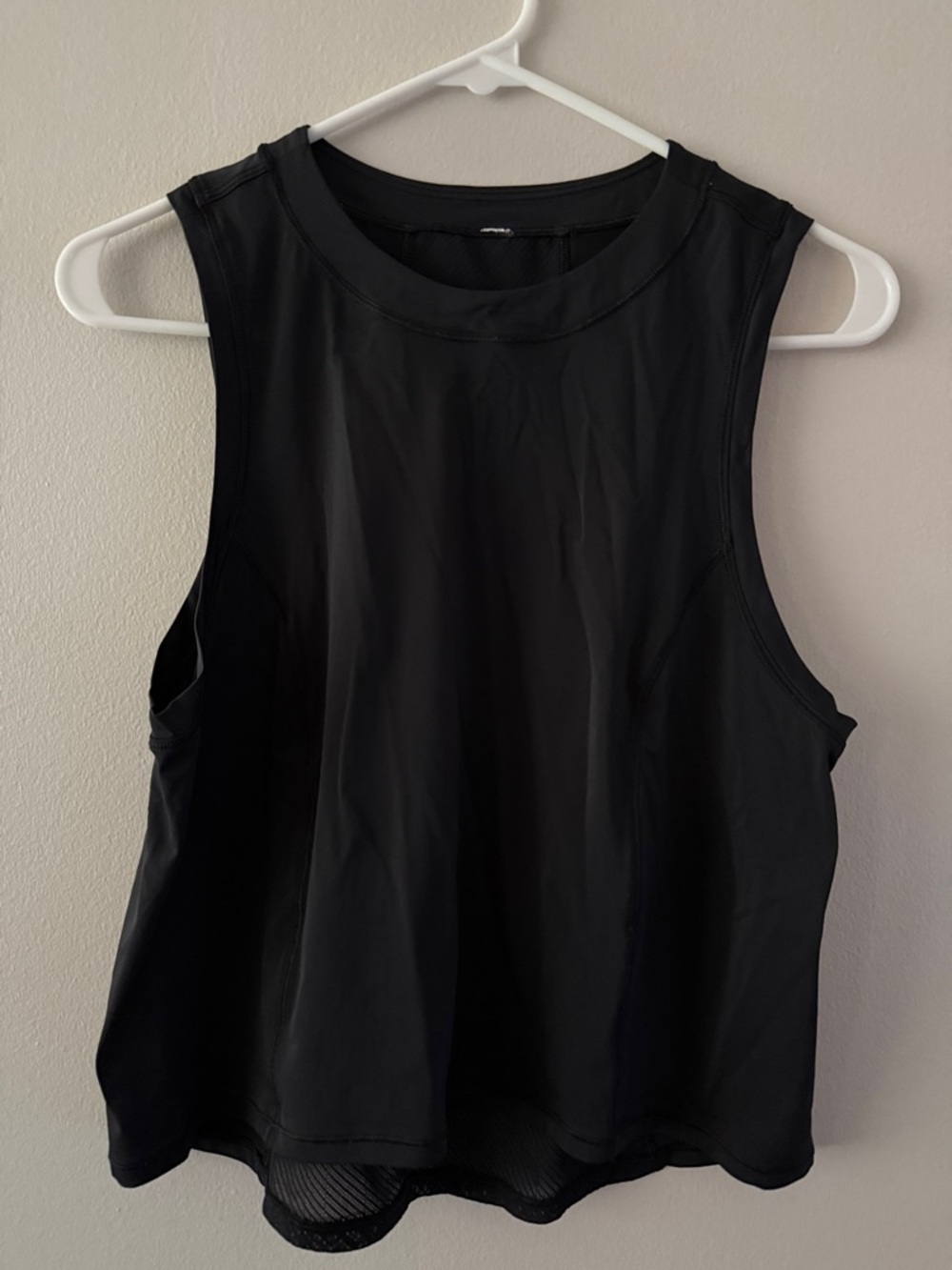 Women's sheer back Black Performance Tank - size 8